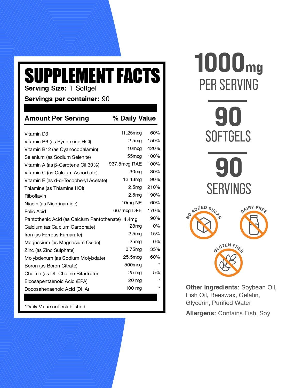 BulkSupplements.com Multivitamin for Women Softgels