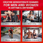 Mightnes Creatine Monohydrate Gummies for Men & Women - Creatine