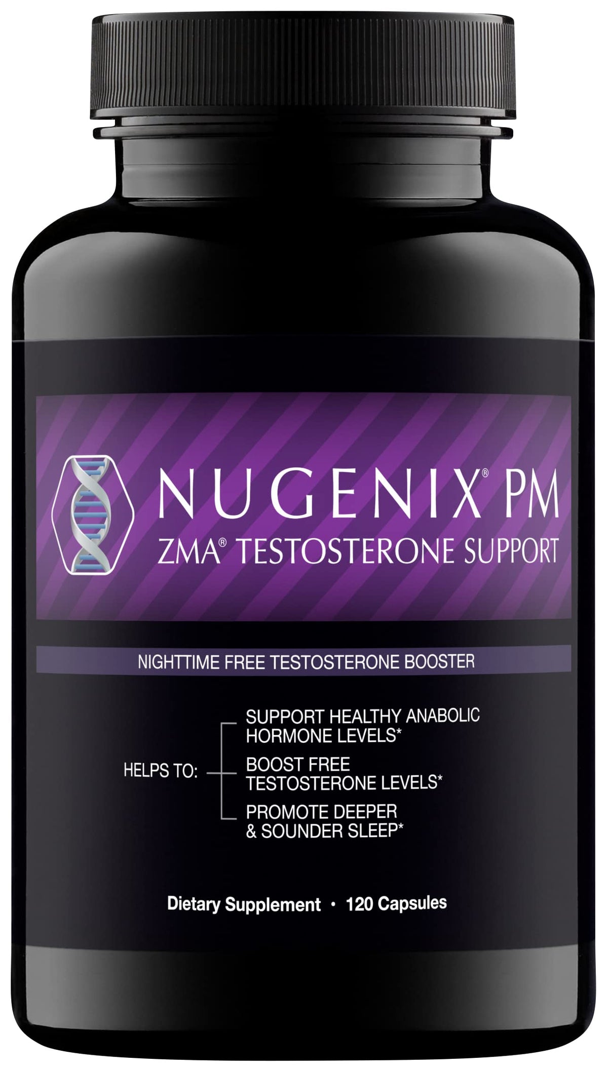 Nugenix PM ZMA Nighttime Testosterone Booster for Men - 120 Capsules