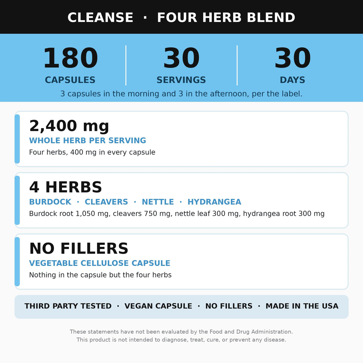 Alkaline Herb Shop Cleanse Herbal Blend - 180 Vegetarian Capsules - image 3