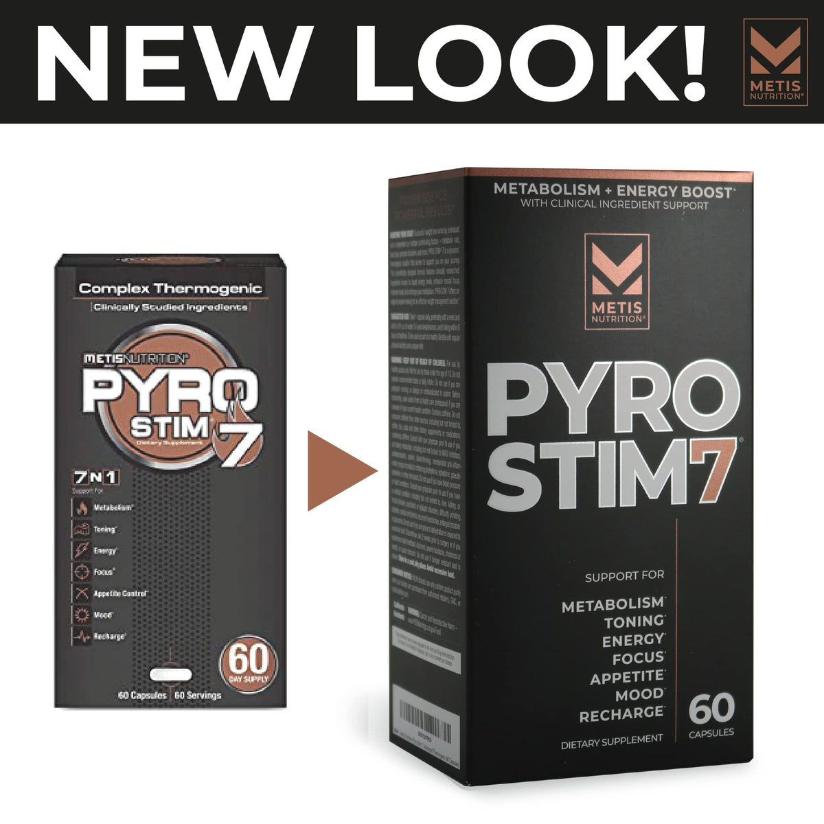 METISNutrition Pyro Stim 7 Thermogenic - 60 Capsules - image 3