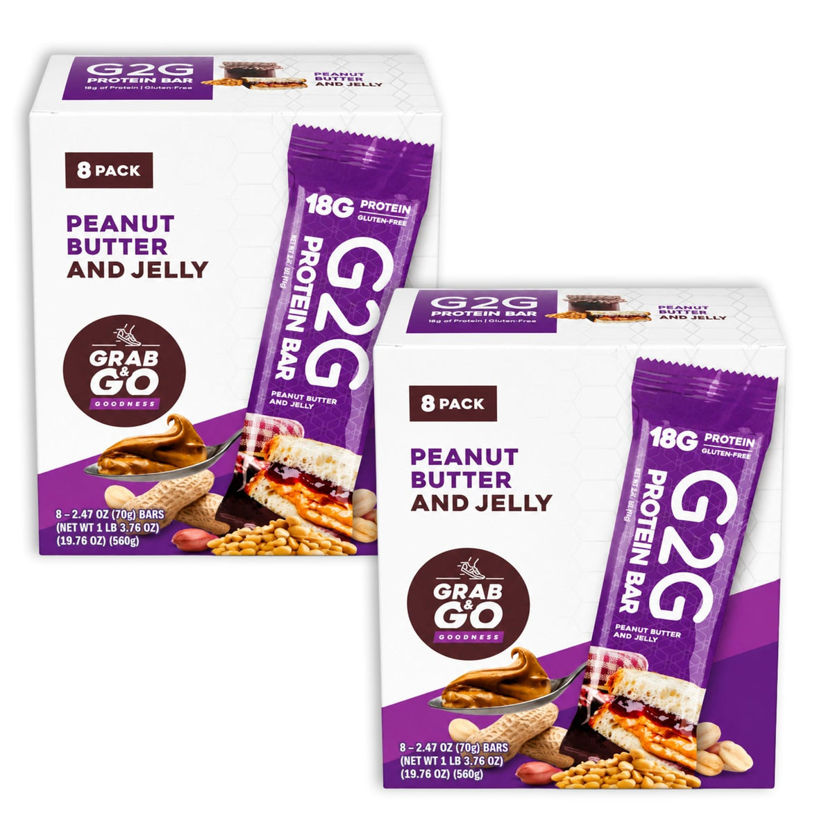 G2G Protein Bar, Peanut Butter & Jelly Parent