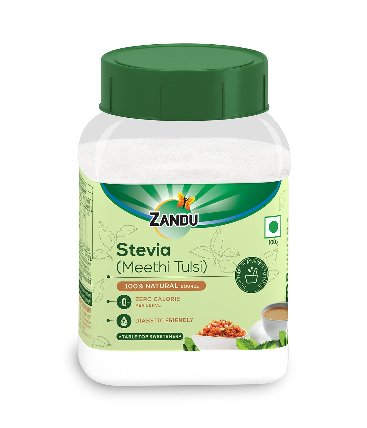 Zandu Stevia Meethi Tulsi Powder Natural Sweetener - 100g