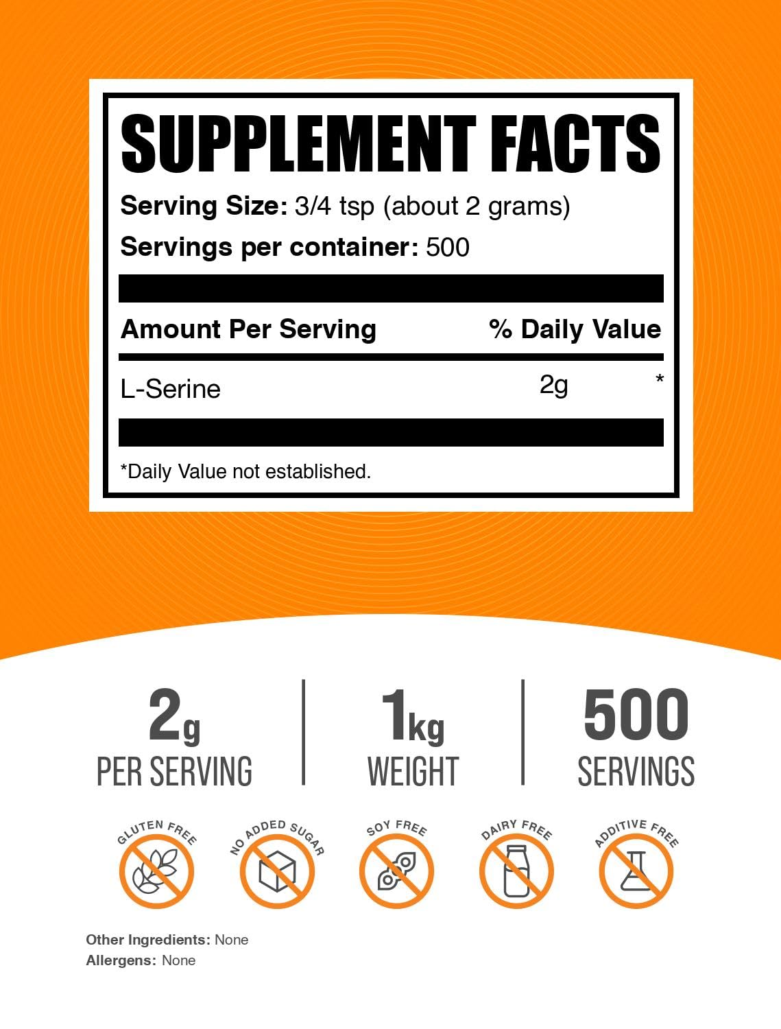 BulkSupplements.com L-Serine Powder Supplement