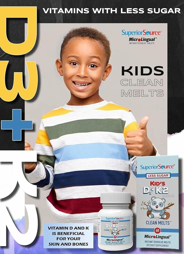 Superior Source Kid's D3 & K2 (MK-4) Clean Melts - 60 Tablets - image 9