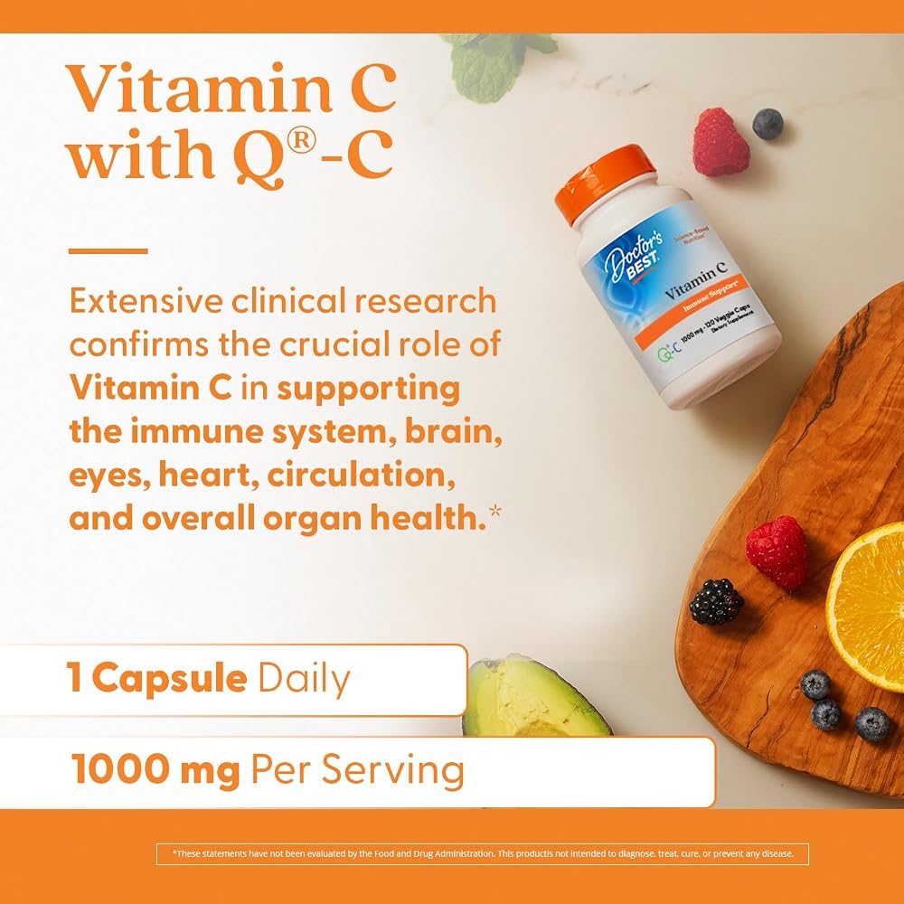 Doctor's BEST Vitamin C 1000mg Immune Support - 120 Vegetarian Capsules - image 4