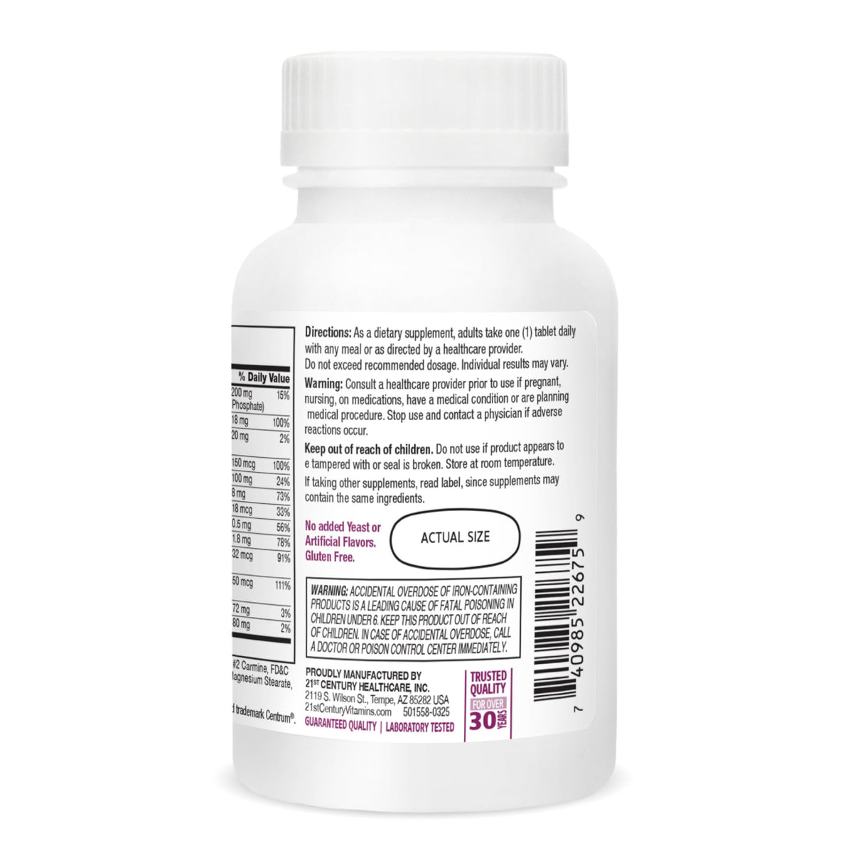 21st Century Sentry Women Multivitamin with Iron & Calcium - 120 Tablets - image 10