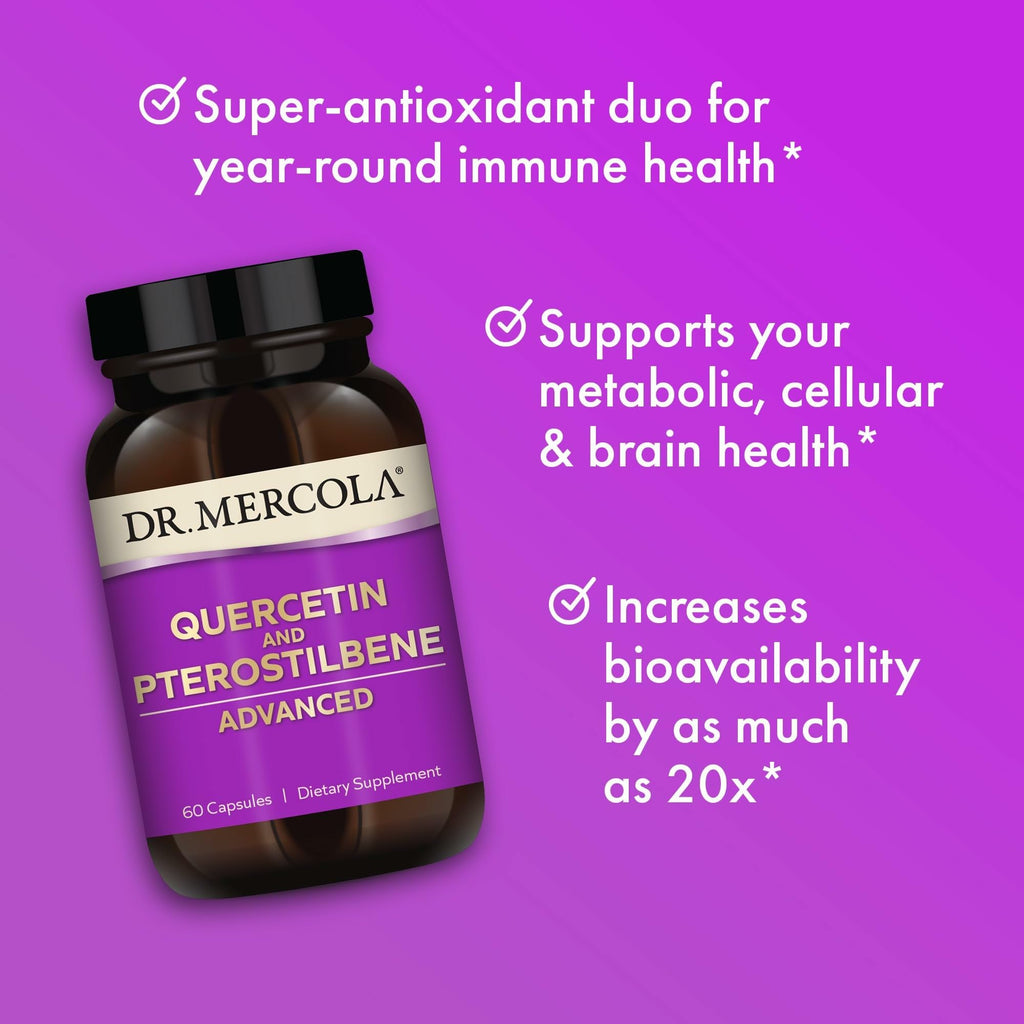 Dr. Mercola Quercetin & Pterostilbene Advanced, 500 mg