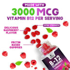 Nature's Nutrition B12 Energy Gummies 3000 mcg per Serving - Extra