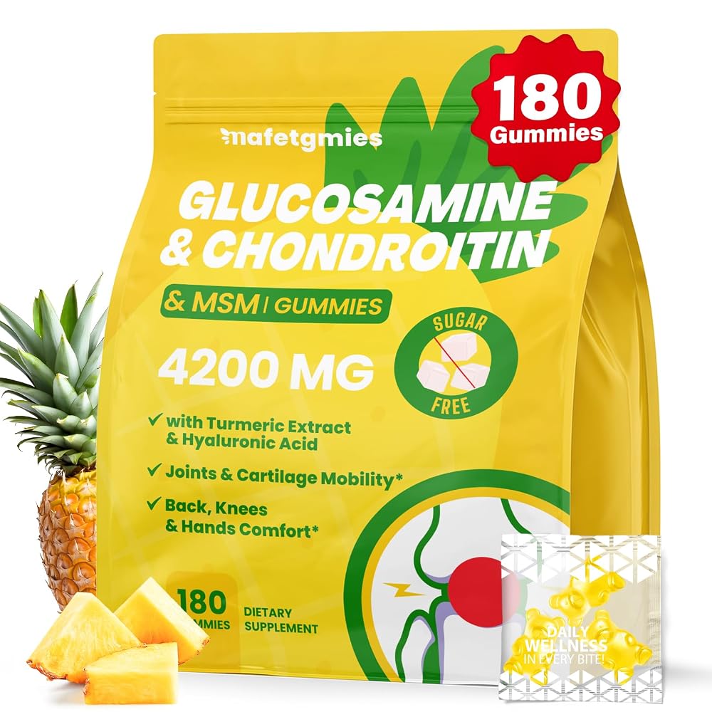 Mafetgmies Glucosamine Chondroitin Gummies Joint Support - 180 Count