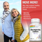 SOLARAY Glucosamine Sulfate 500 mg Joint Support - 120 Capsules - image 4