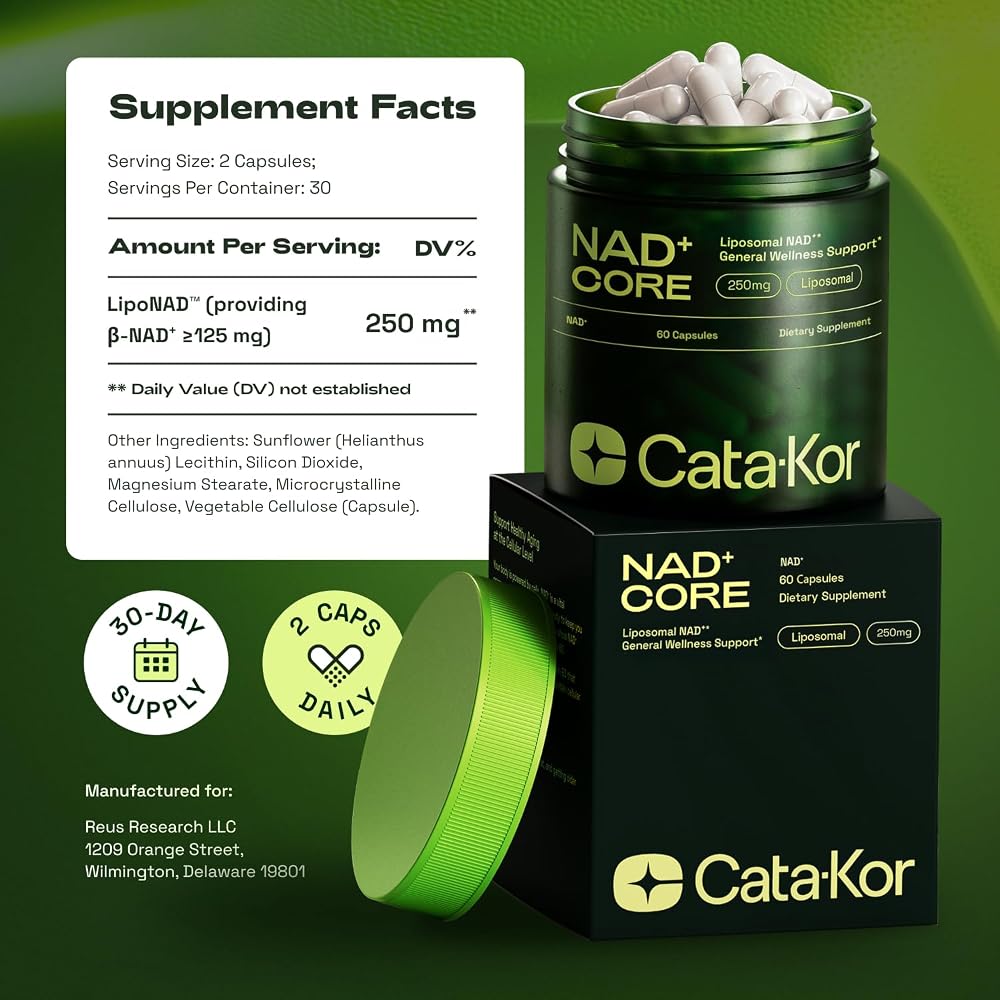Cata-Kor Liposomal NAD+ Supplement - 60 Capsules - image 7