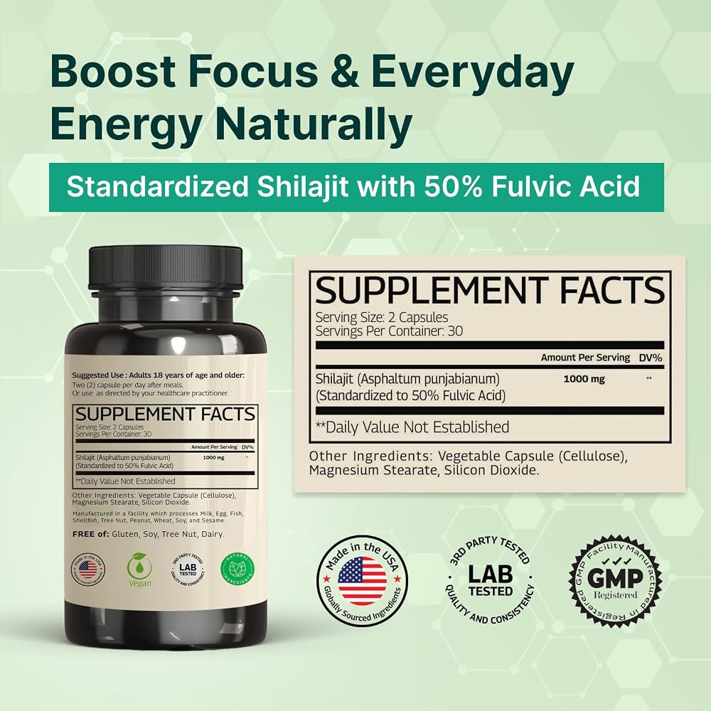 VINATURA Shilajit 1000mg Pure Himalayan - 60 Capsules - image 2