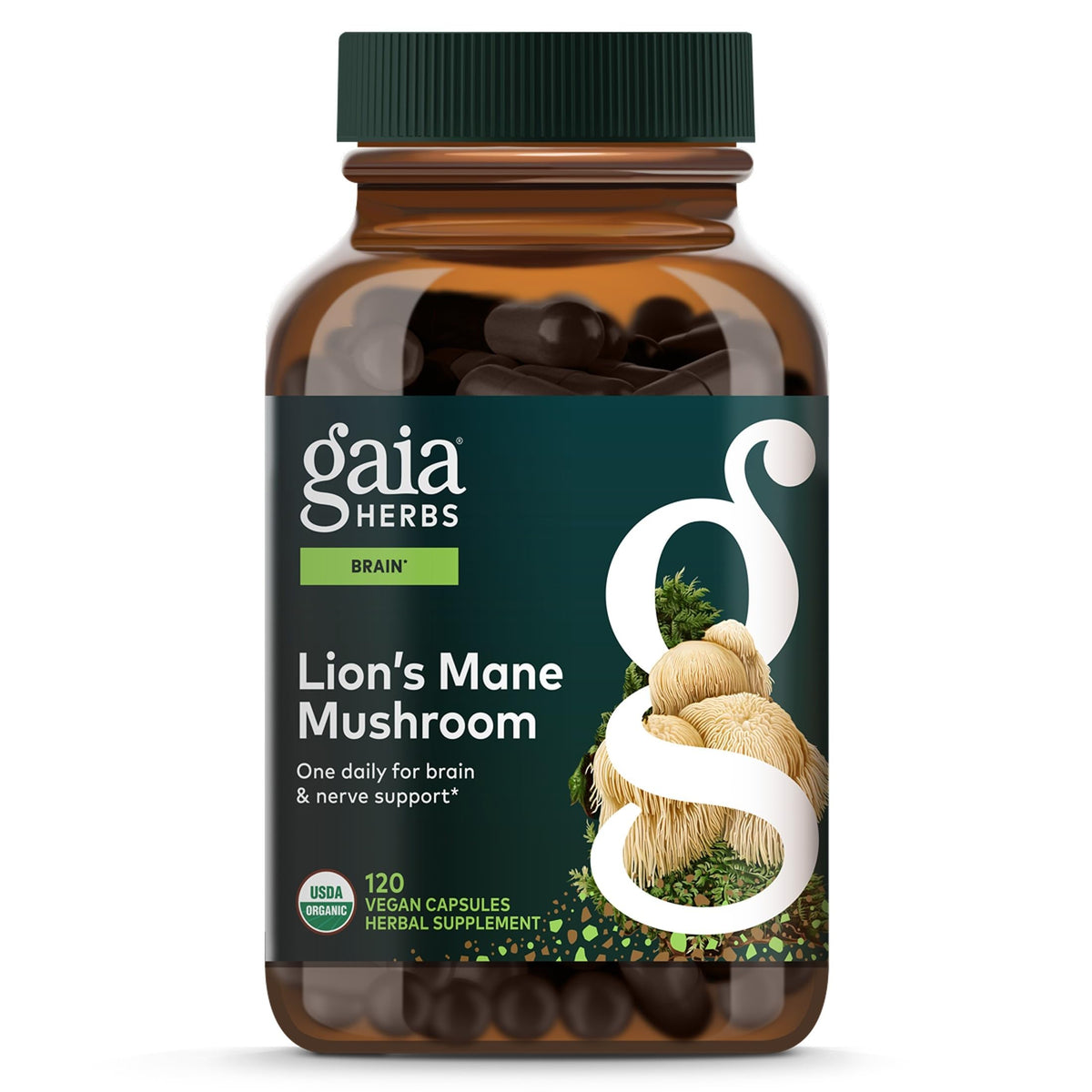 Gaia Herbs Lions Mane Mushroom - Brain & Nerve Health Support