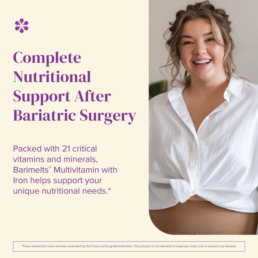 BariMelts Bariatric Multivitamin with Iron - 60 Tablets - image 3