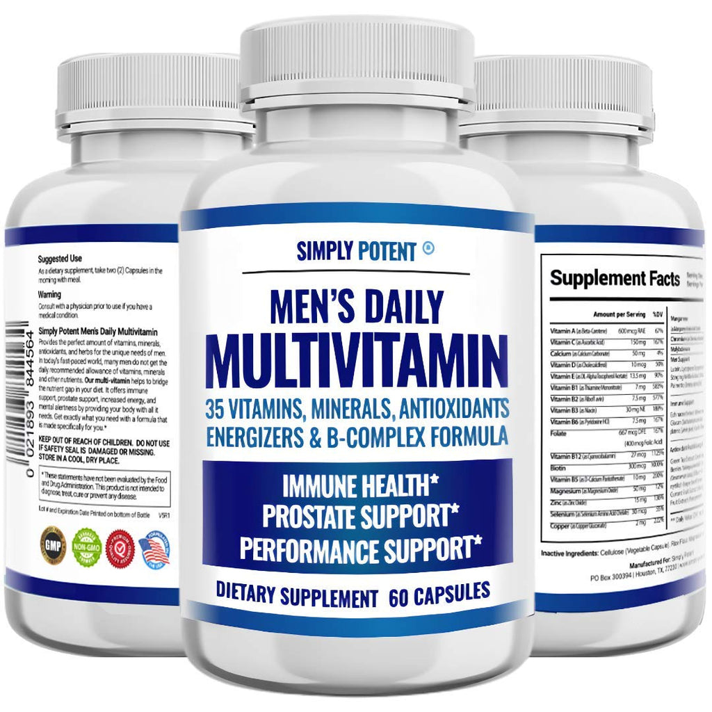 Simply Potent Daily Multivitamin for Men - 60 Capsules