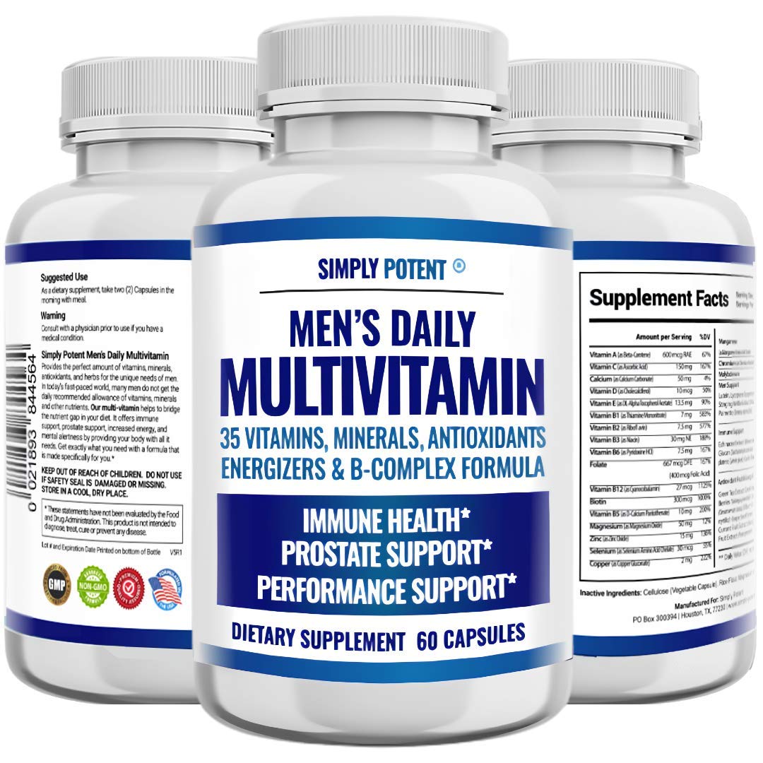 Simply Potent Daily Multivitamin for Men - 60 Capsules