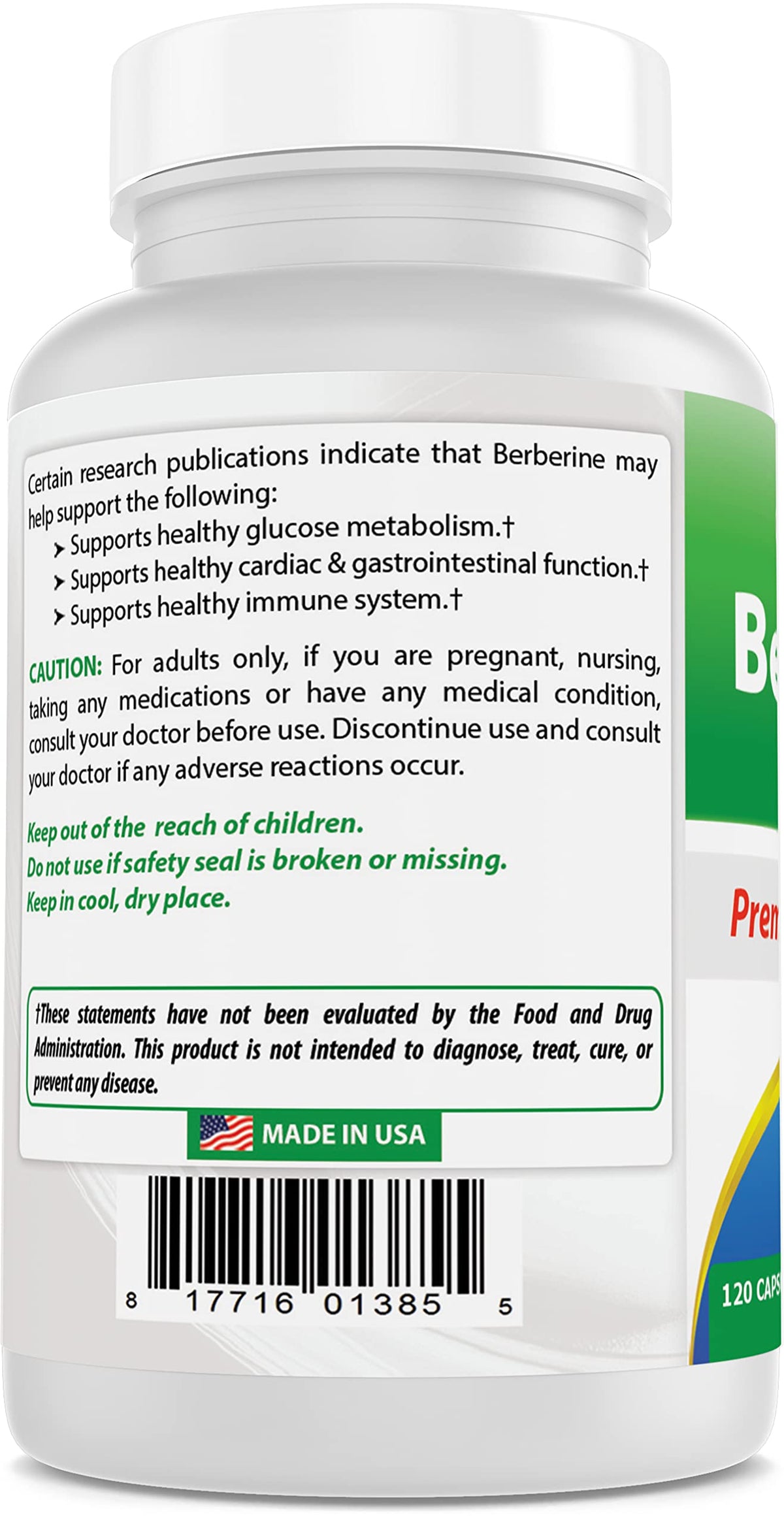 Best Naturals Berberine Plus 1000 mg - 120 Capsules - image 7