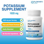 Puregen Labs Potassium Bicarbonate 1020 mg - 240 Vegetarian Capsules - image 3