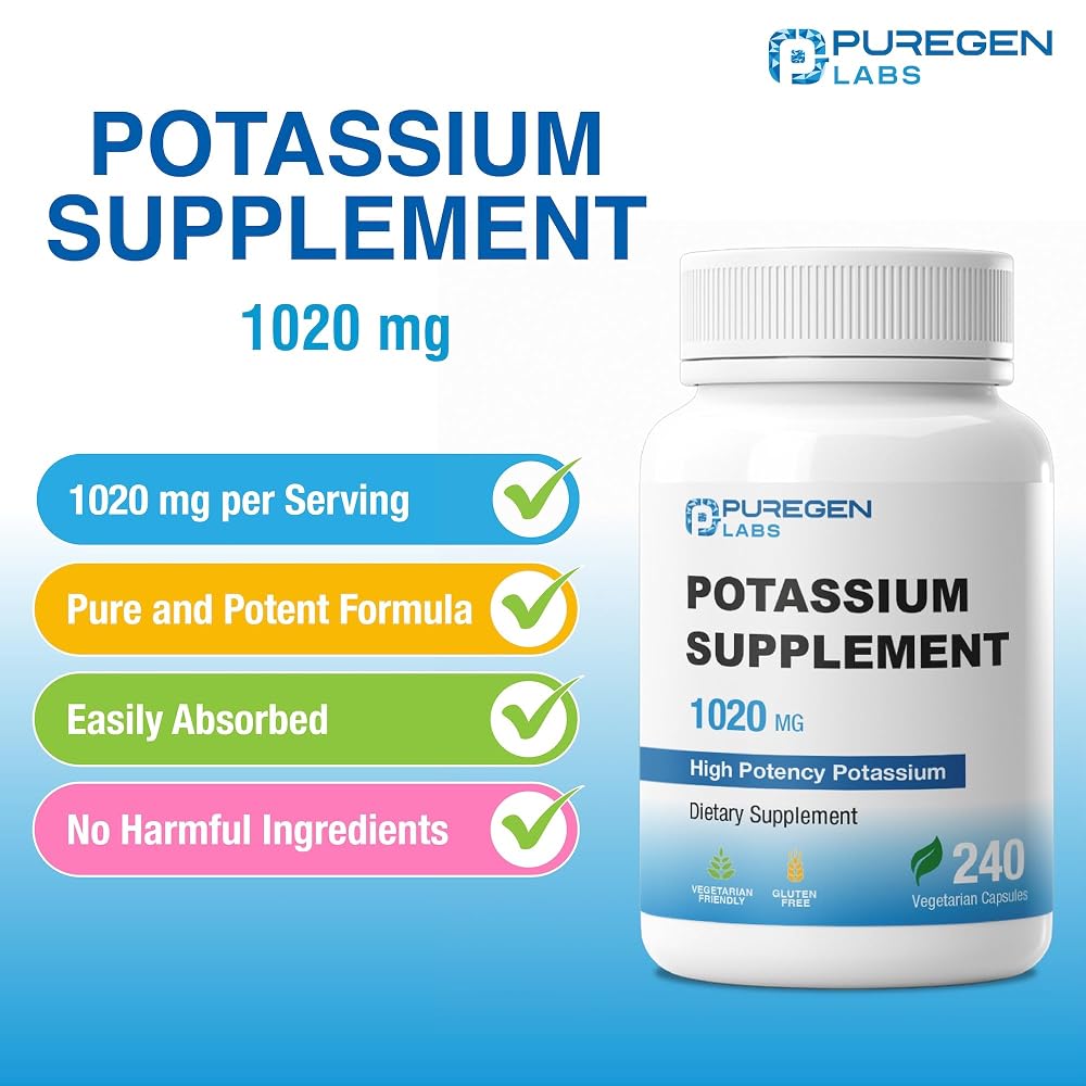 Puregen Labs Potassium Bicarbonate 1020 mg - 240 Vegetarian Capsules - image 3