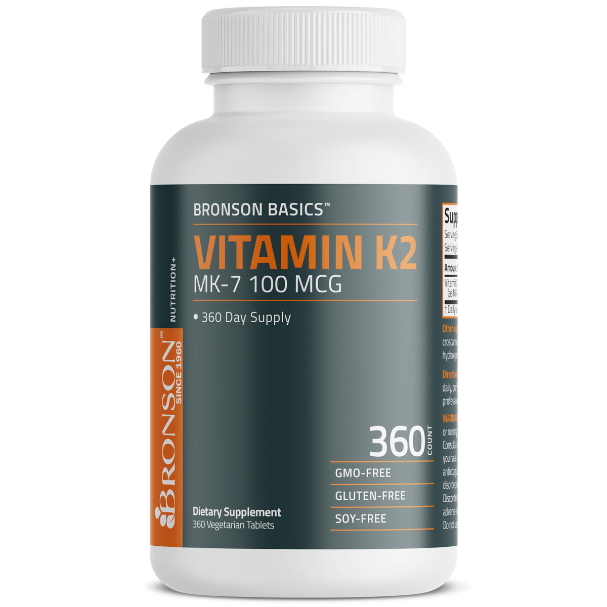 Bronson Bronson Basics Flavored Vitamin K2 Tablets Support Strong