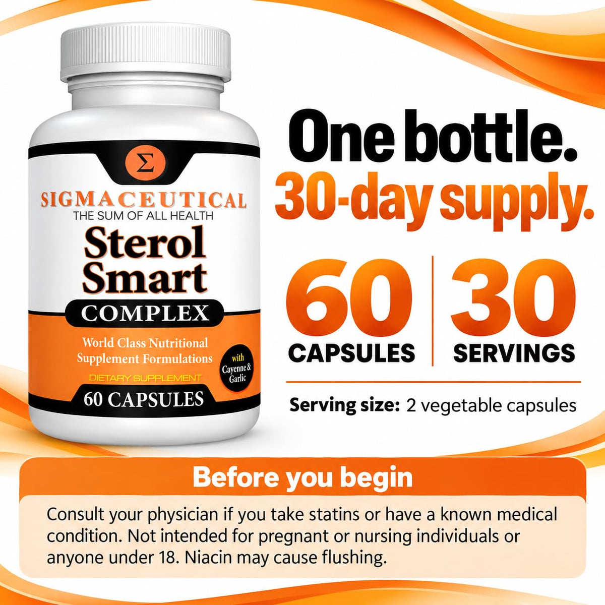 Sigmaceutical Plant Sterols with Beta Sitosterol - 60 Capsules - image 6