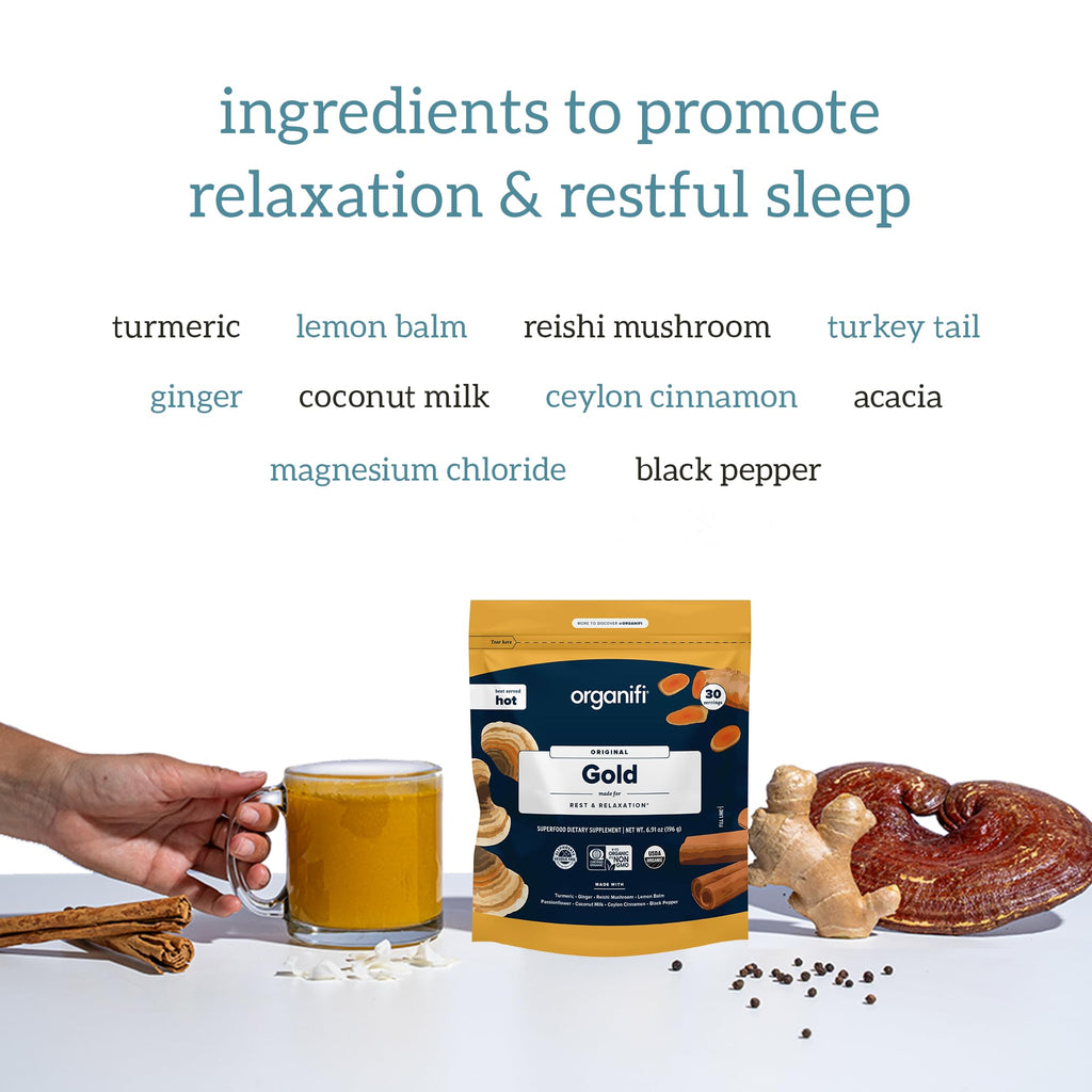 Organifi Gold Turmeric Tea Powder for Sleep - 90 Servings - image 5