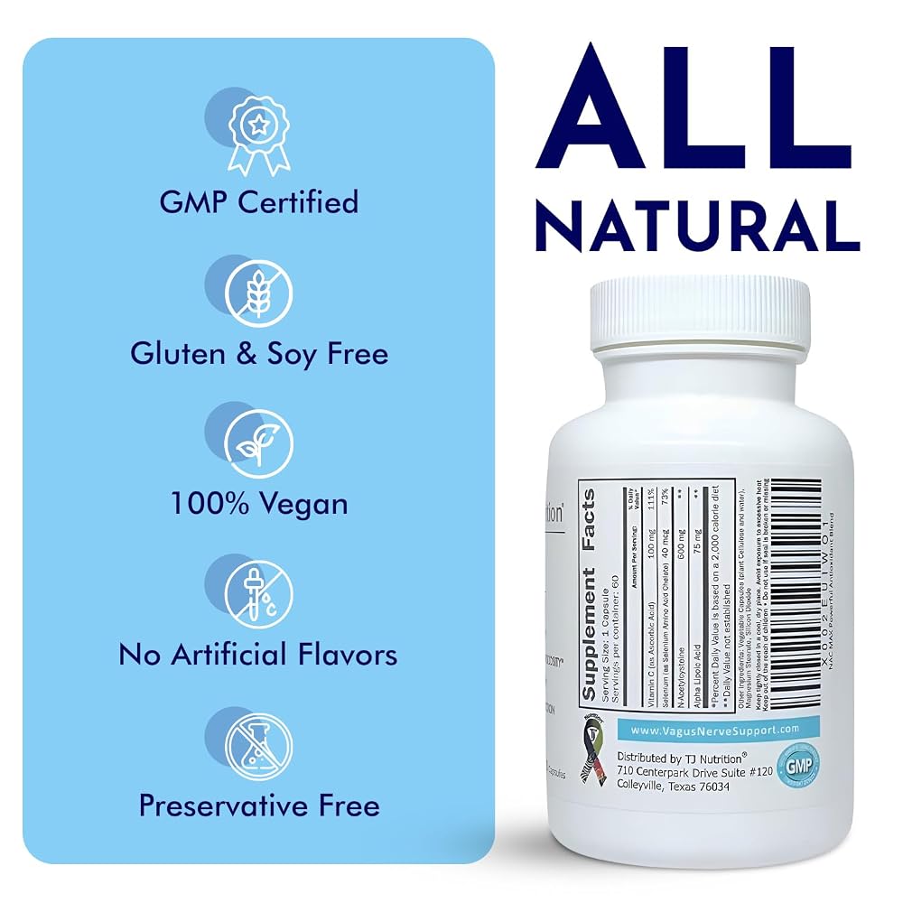 TJ Nutrition NAC MAX N-Acetylcysteine Antioxidant Blend - 60 Capsules - image 6