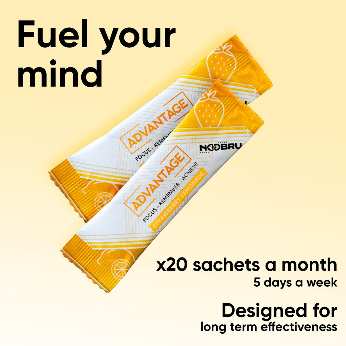 Noobru Advantage Nootropic Brain Supplement - 20 Sachets - image 7