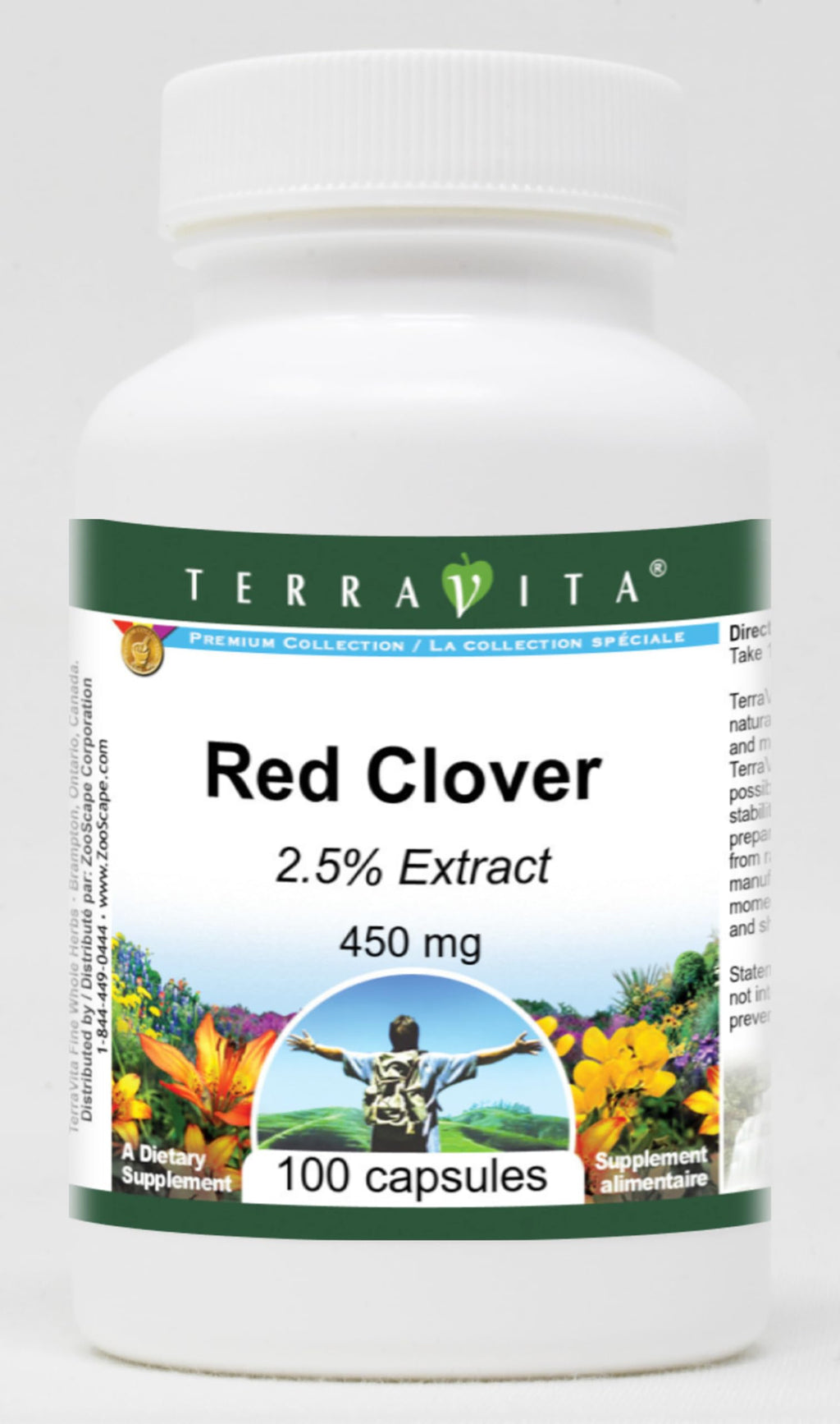 Terravita Red Clover 2.5% - 450 mg (100 Capsules, ZIN: 521922)