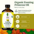 SVA ORGANICS Evening Primrose Carrier Oil with Dropper - 4 Fl Oz - image 2