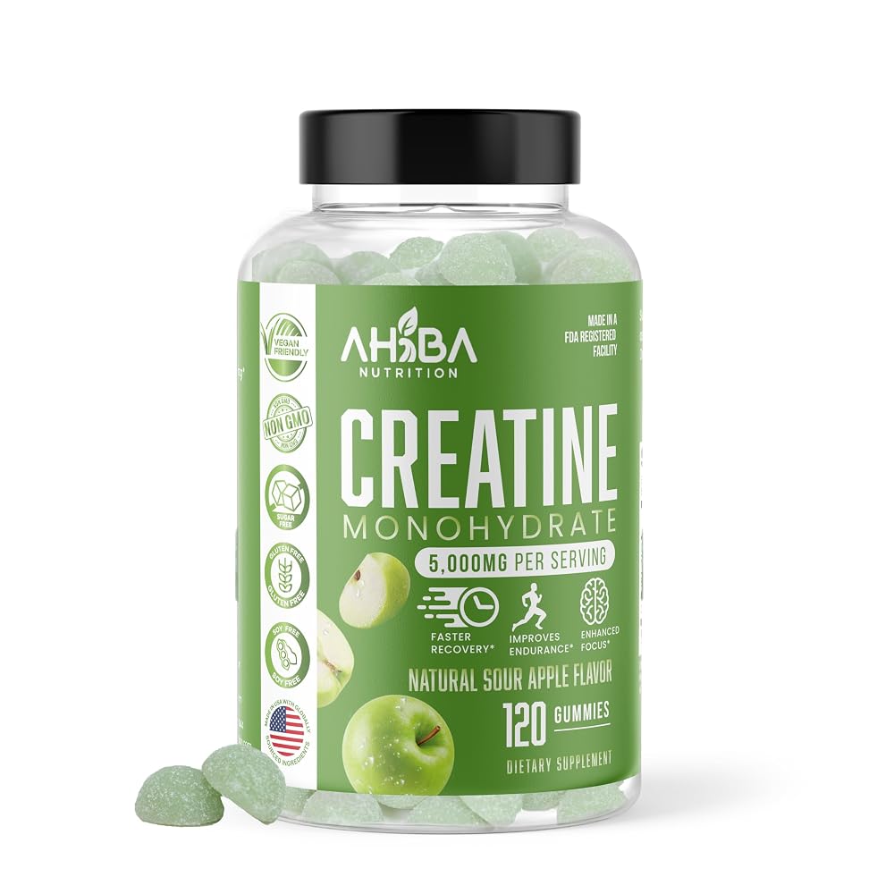 Ahiba Nutrition Creatine Monohydrate Gummies 5000mg - 120 Gummies
