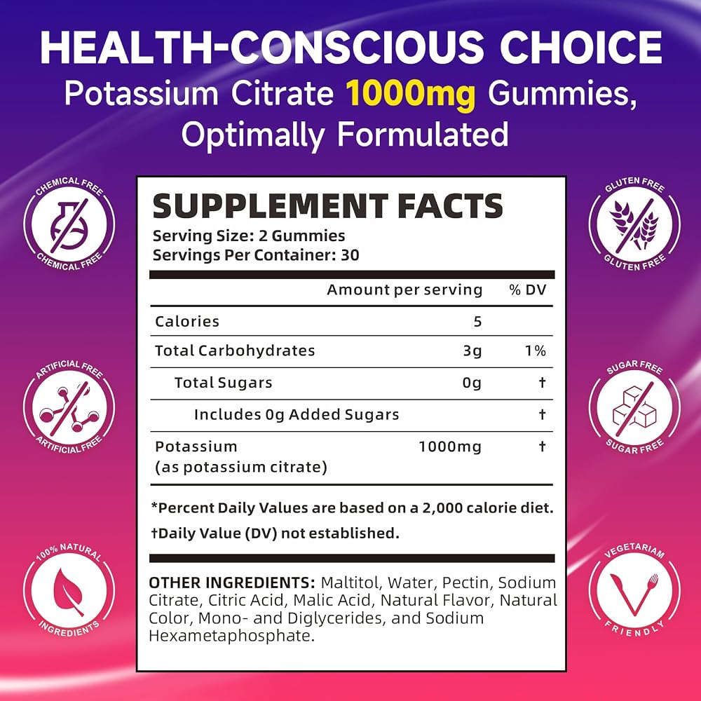 BVIVLOO Potassium Citrate Gummies