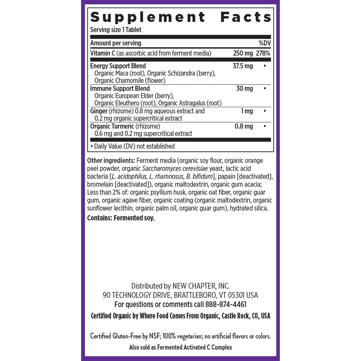 New Chapter Vitamin C Immune Defense Supplement - 30 Tablets - image 6