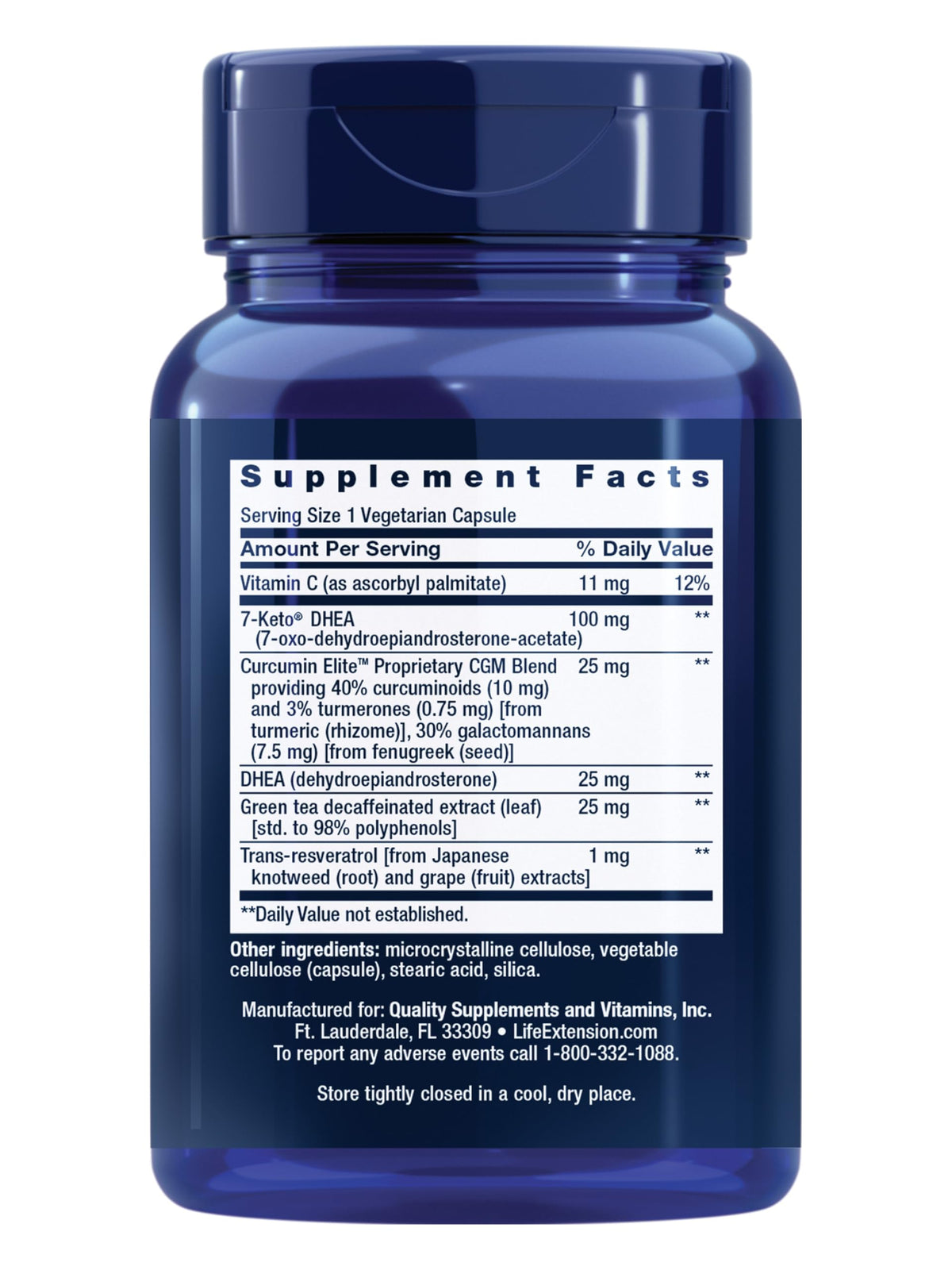 Life Extension DHEA and 7-Keto DHEA Complete - 60 Vegetarian Capsules - image 2