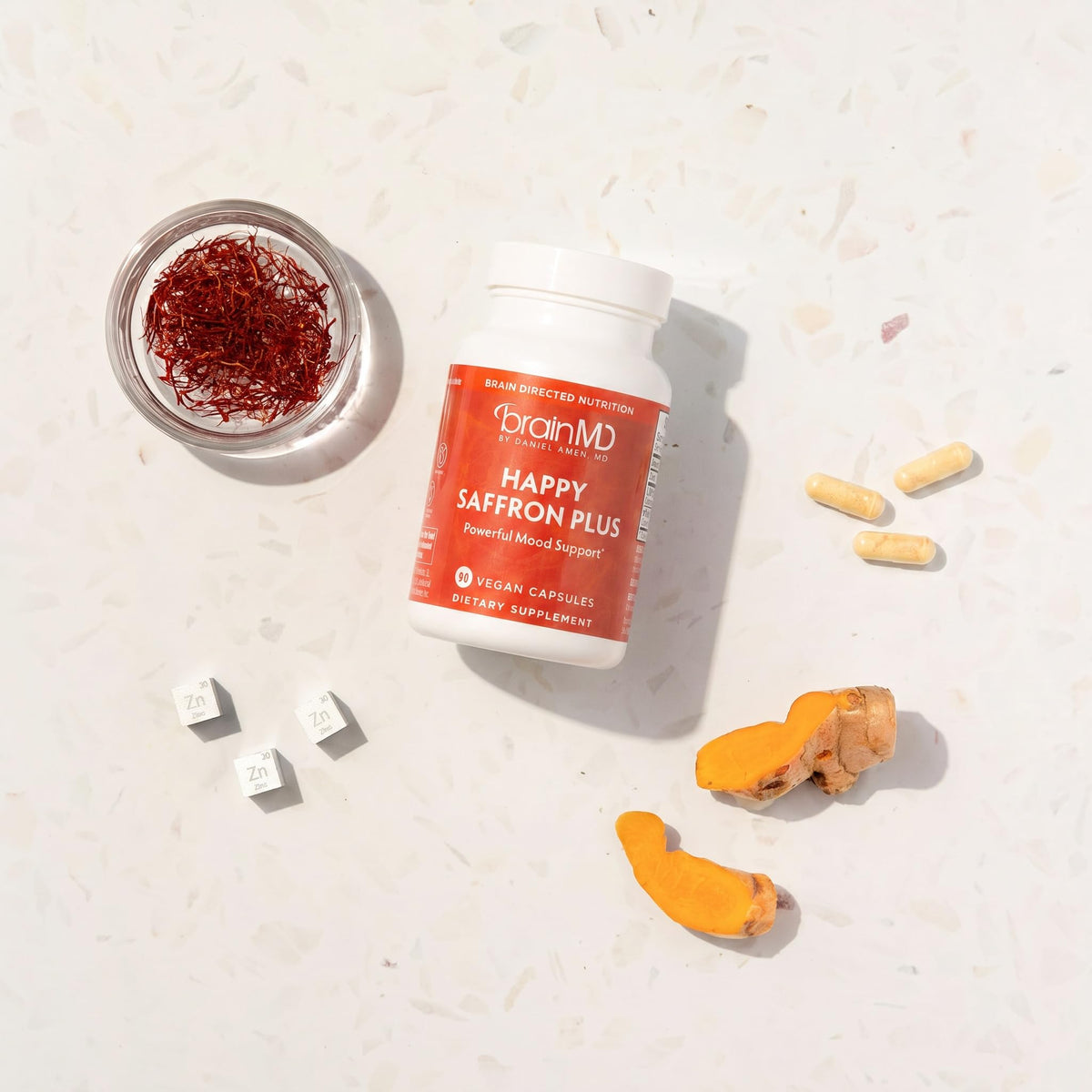BrainMD Dr Amen Happy Saffron Plus - 90 Capsules - image 5