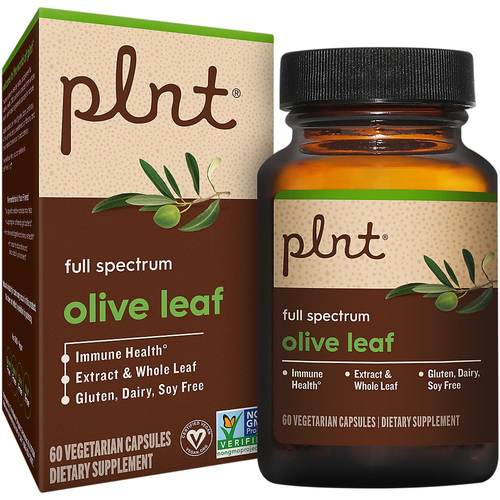 plnt Olive Leaf Full Spectrum Immune Support - 60 Vegetarian Capsules