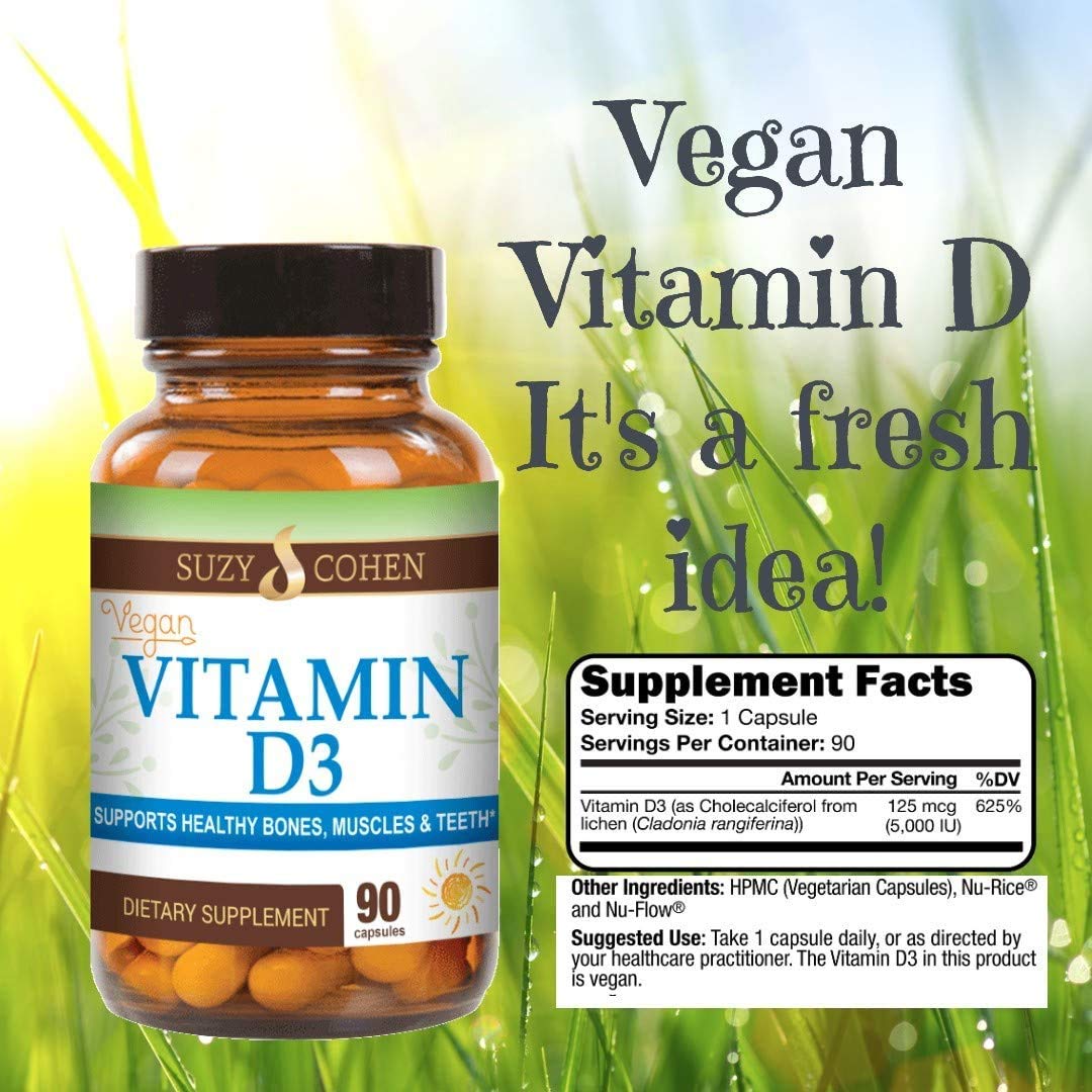 Script Essentials Vegan Vitamin D3 5000 IU Bone & Immune Support - 90 Capsules - image 2