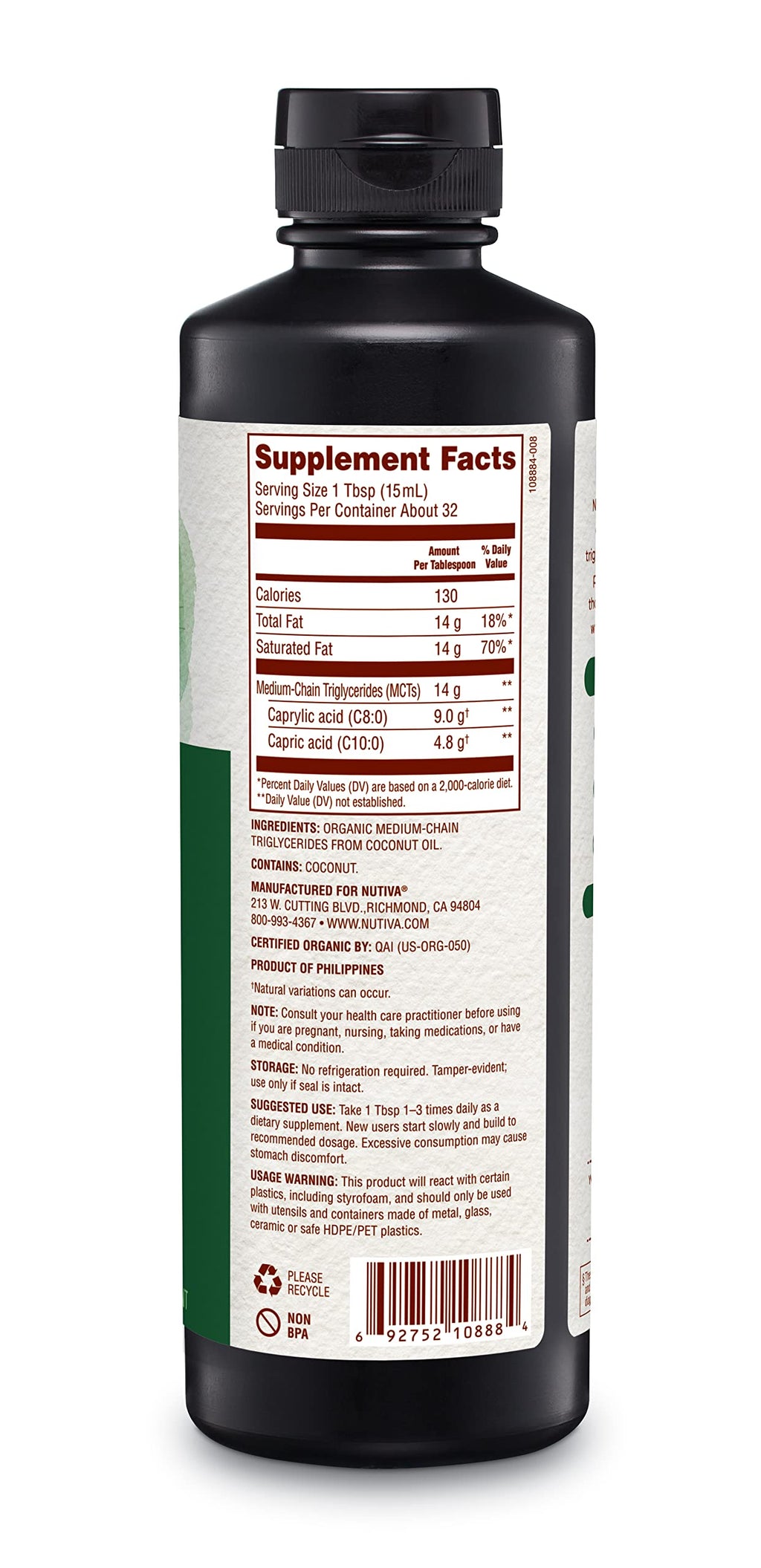 Nutiva Organic MCT Oil