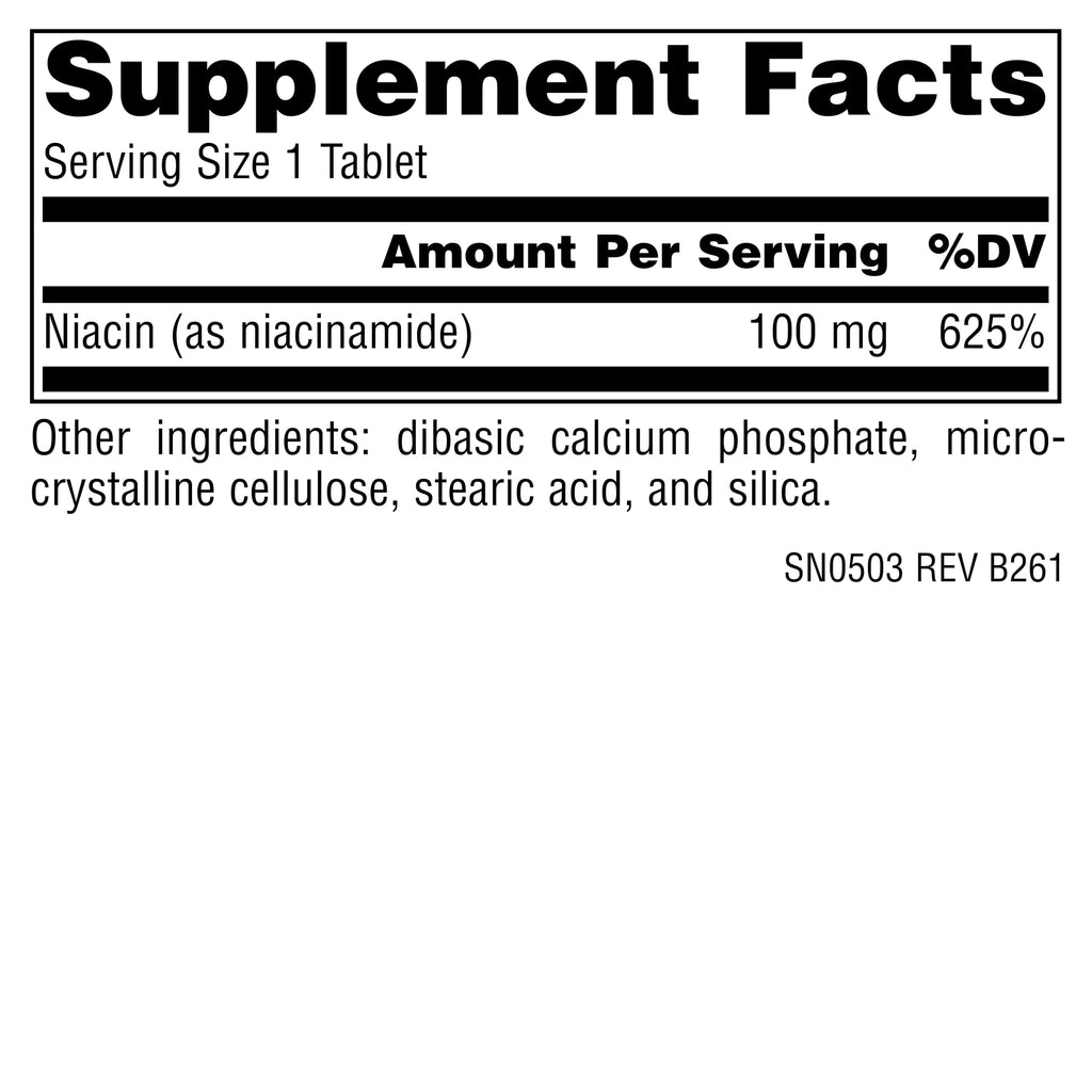 Source Naturals Niacinamide B-3 100 mg - 100 Tablets - image 2