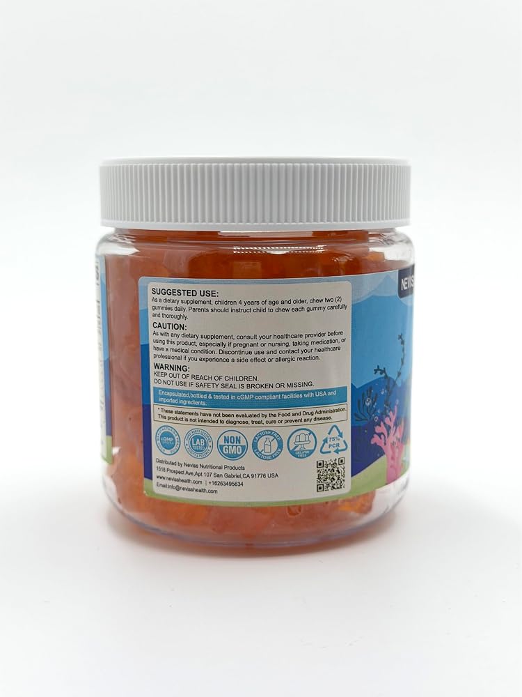NEVISS Kids Omega 3 Gummies with Calcium