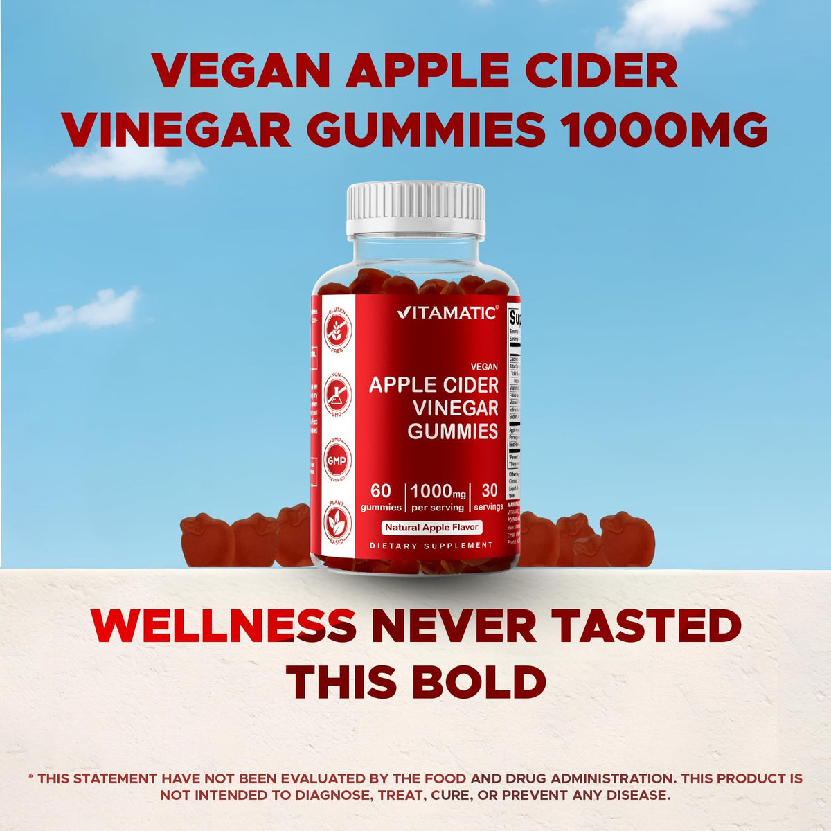 Vitamatic Apple Cider Vinegar Gummies 1000 mg - 60 Gummies - image 6