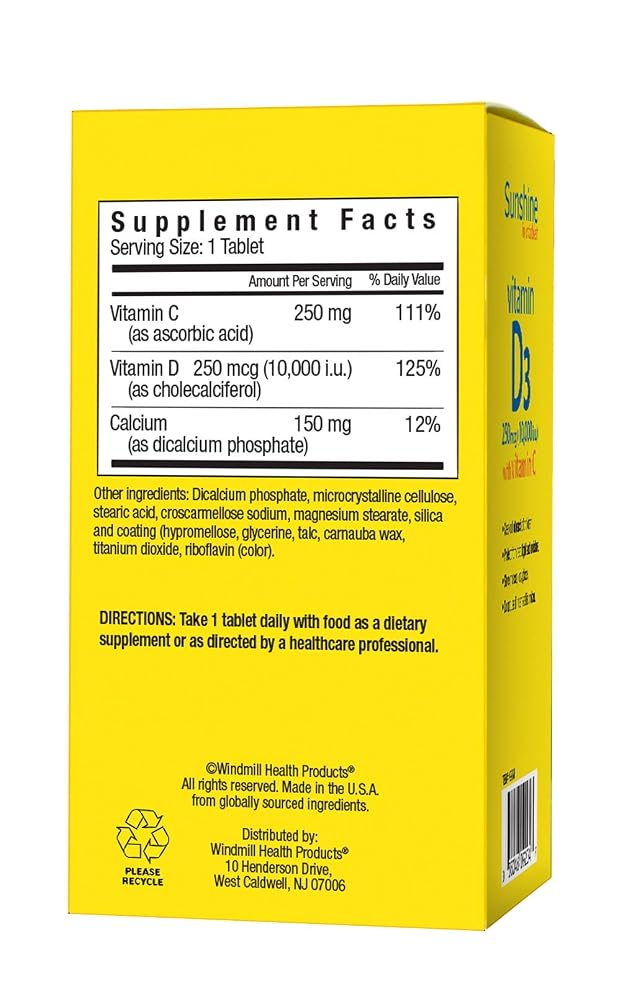 Sunshine Vitamin D 10,000 IU Tablets for Bone Strength - 30 Tablets - image 5