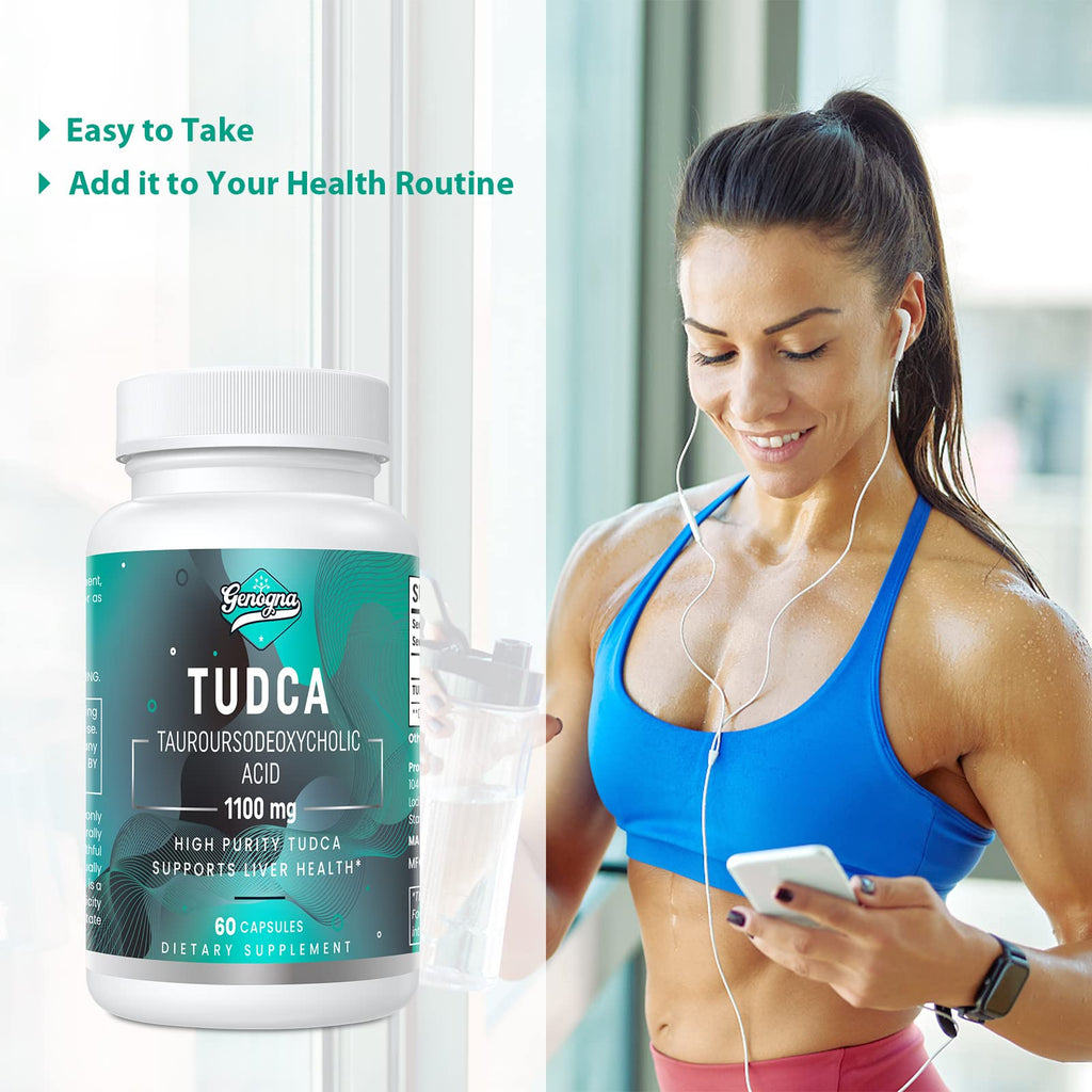 Genogna TUDCA 1100mg-Liver Support Supplement for Detox Cleanse