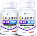 Healthfare Melatonin 60mg High-Strength Sleep Support - 180 Vegetarian Capsules