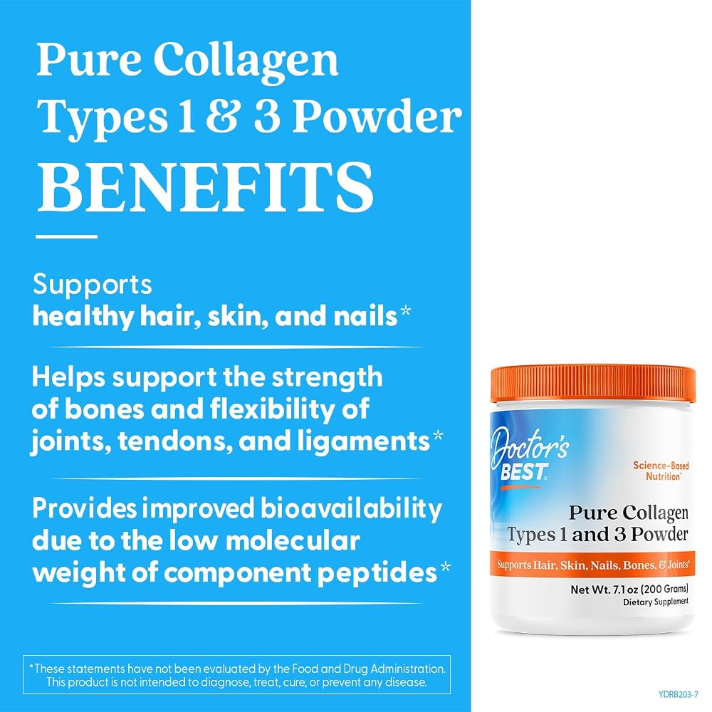 Doctor's Best Pure Collagen Powder for Hair, Skin & Nails - 7.1 oz - image 3