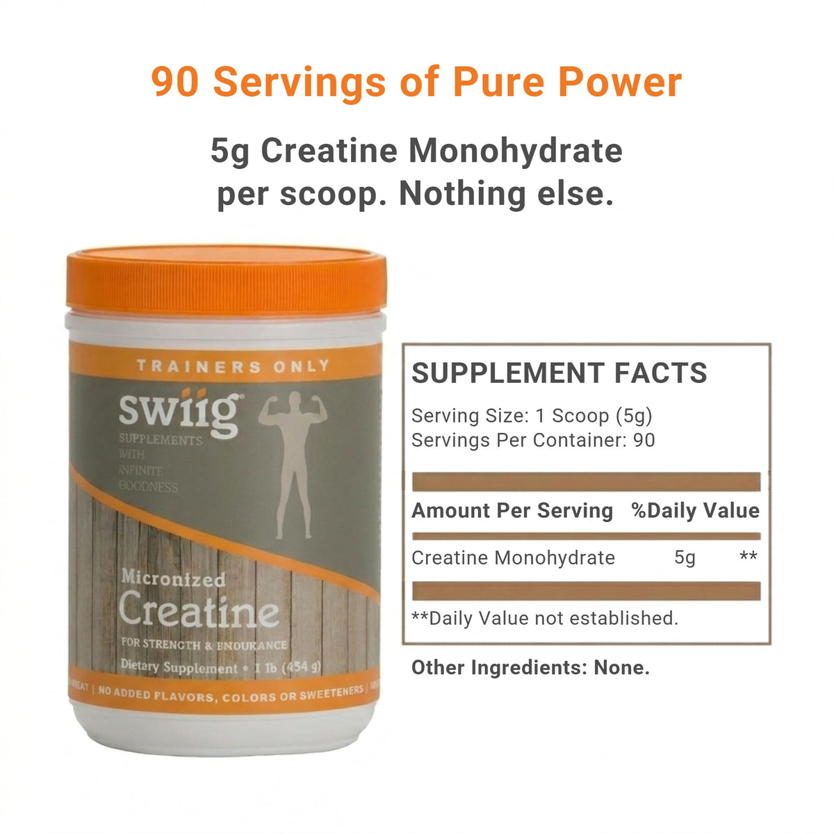 swiig Micronized Creatine Monohydrate Powder - 90 Servings - image 6