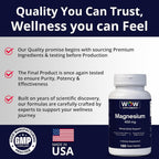 WOW Supplements Magnesium 400 mg Complex - 180 Capsules - image 4