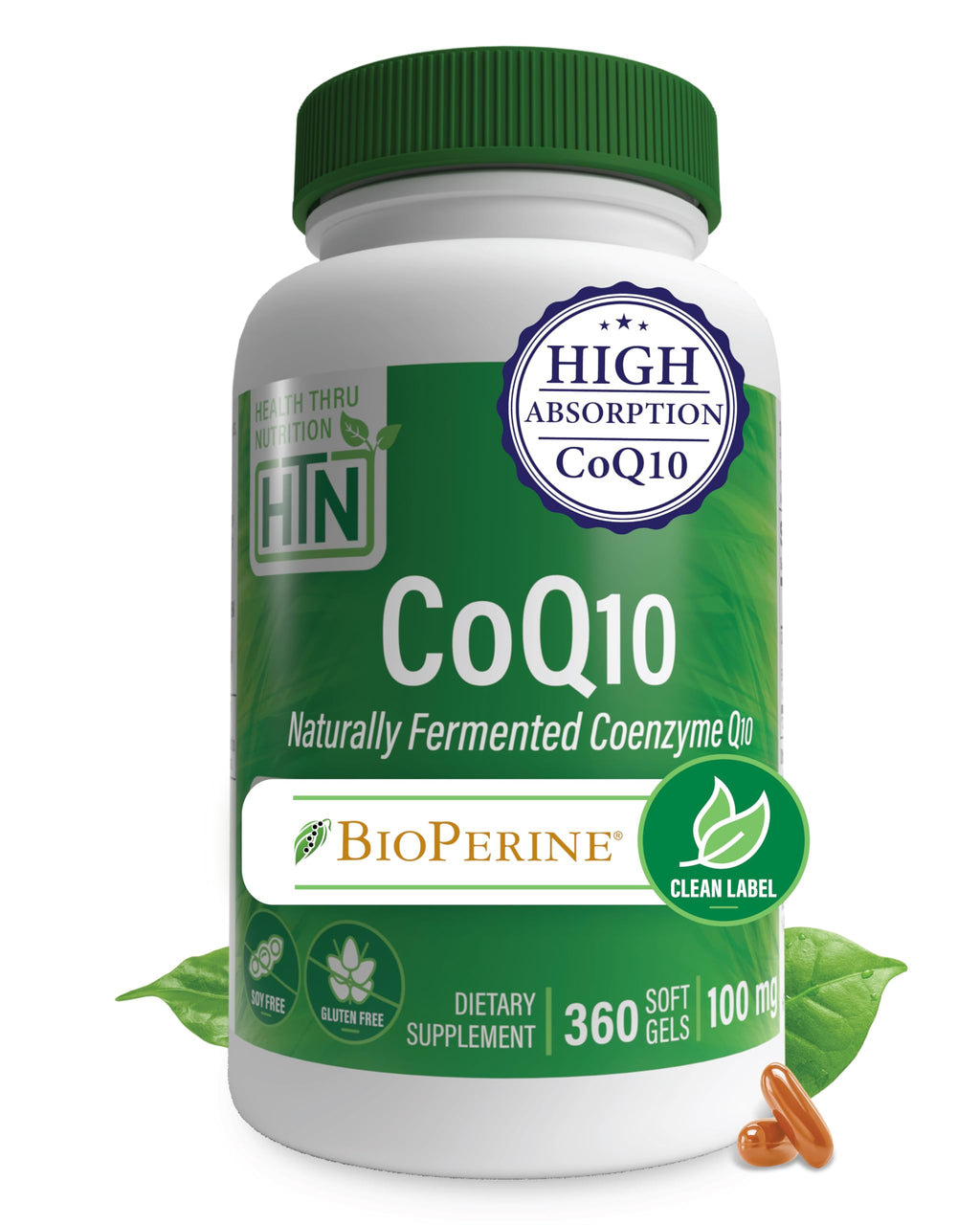 Health Thru Nutrition CoQ-10 100mg with BioPerine