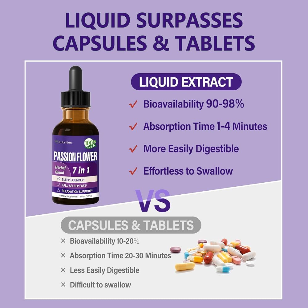 Eubrition Passion Flower Extract Sleep Support Drops - 2 fl oz - image 5